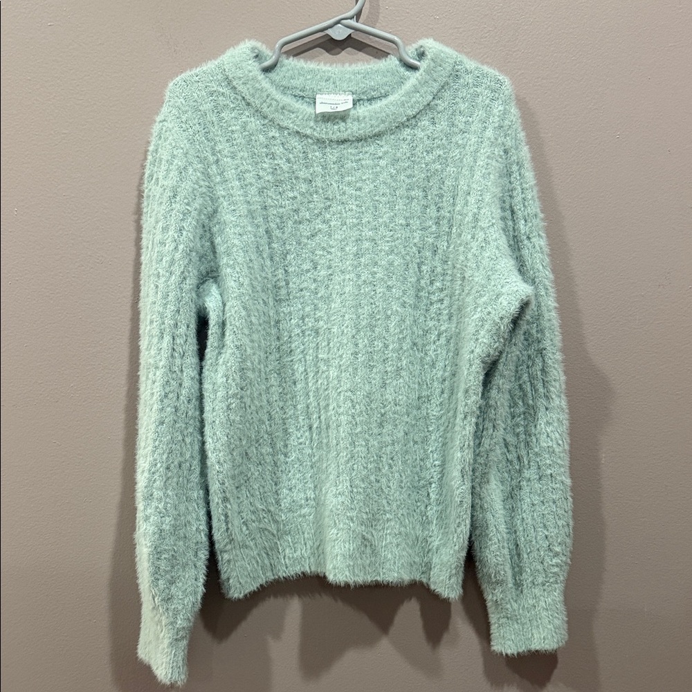 💜‎ Abercrombie Kids Soft Textured Sweater in Light Bluish Green